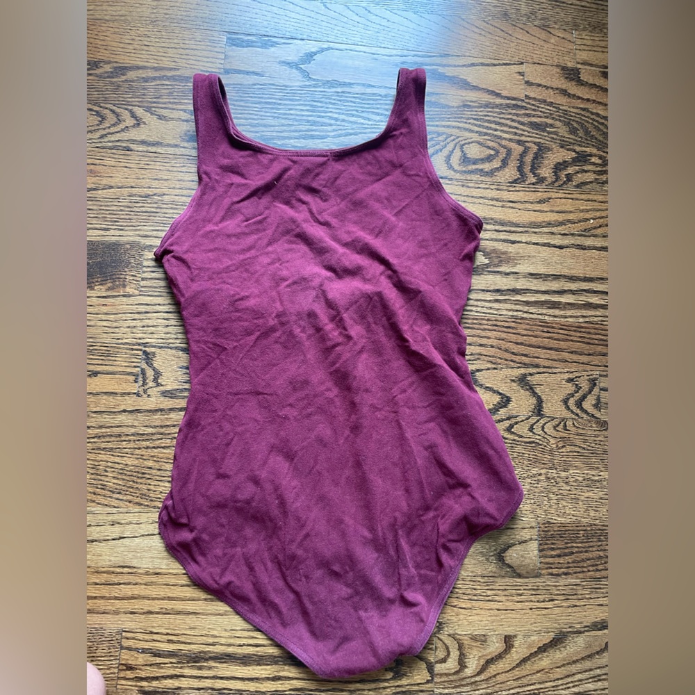 CAPEZIO burgundy tank leotard